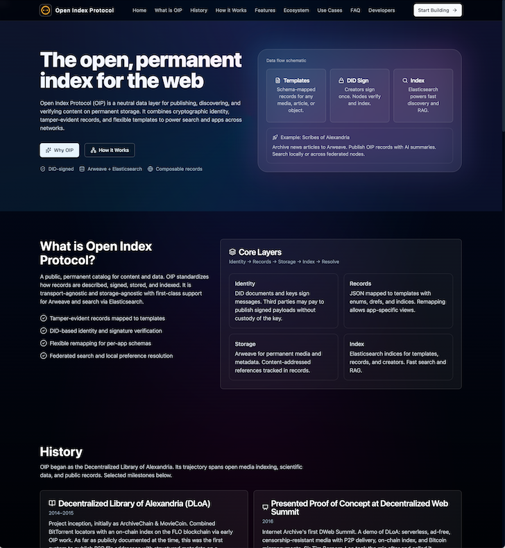 Open Index Protocol preview